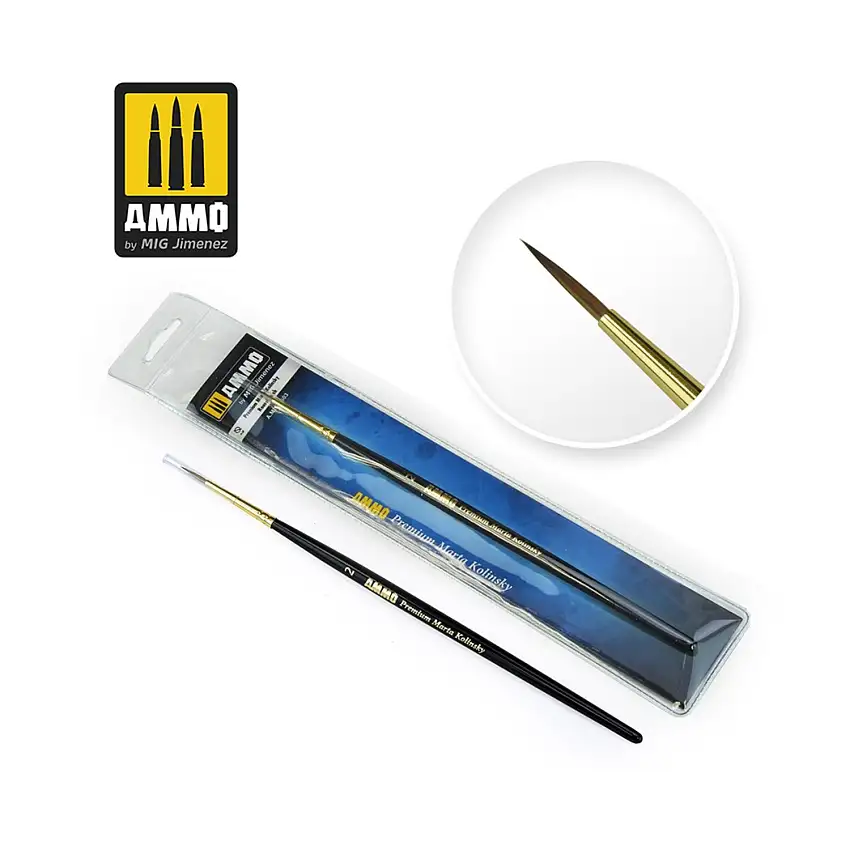 2 Premium Marta Kolinsky Round Brush