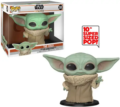Funko The Mandalorian POP! Star Wars The Child (Baby Yoda / Grogu) 10-Inch Vinyl Figure #369 [Super-Sized]