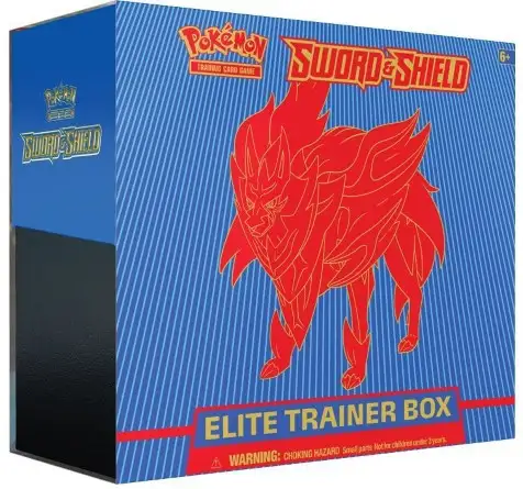 Pokemon Sword & Shield Base Set Zamazenta Elite Trainer Box [8 Booster Packs, 65 Card Sleeves, 45 Energy Cards & More]