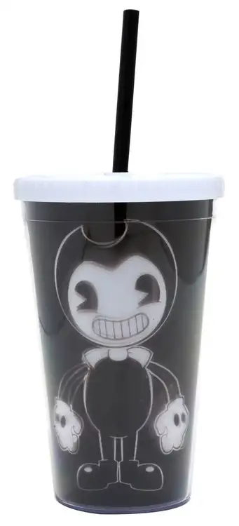 Bendy and the Ink Machine Bendy Lenticular 16 Ounce Travel Cup with Straw
