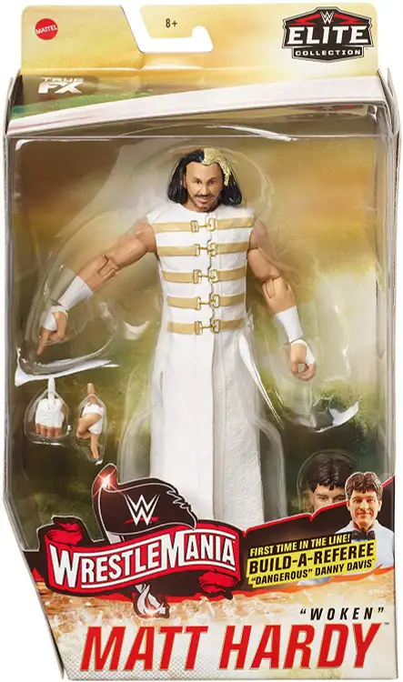WWE Wrestling Elite Collection WrestleMania 34 Matt Hardy Action Figure [Build Referee "Dangerous" Danny Davis!]