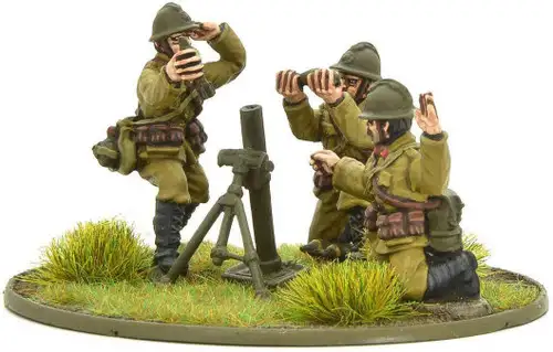 Bolt Action WWII Wargame Belgian Army Medium Mortar Miniatures