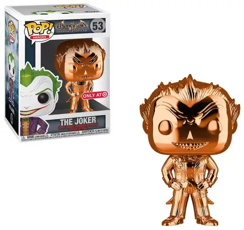 Funko Batman Arkham Asylum POP! Heroes The Joker Exclusive Vinyl Figure #53 [Orange Chrome]