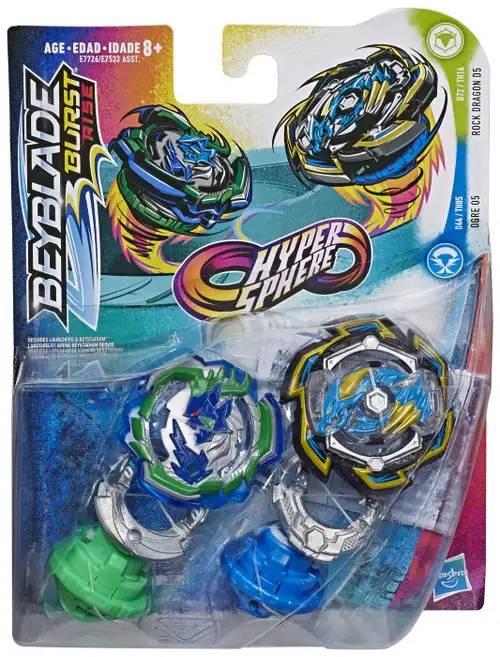 Beyblade Burst Rise Hypersphere Ogre O5 & Rock Dragon D5 Dual Pack