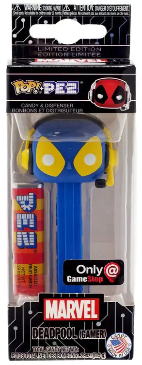 Funko Marvel POP! PEZ Deadpool Exclusive Candy Dispenser [Gamer, Blue & Yellow]