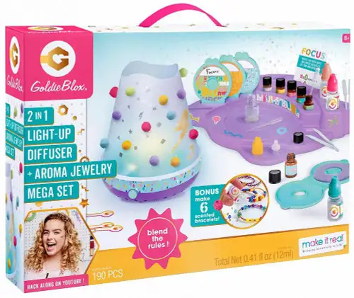 Goldie Blox 2-in-1 Light Up Diffuser & Aroma Jewelry Mega Set