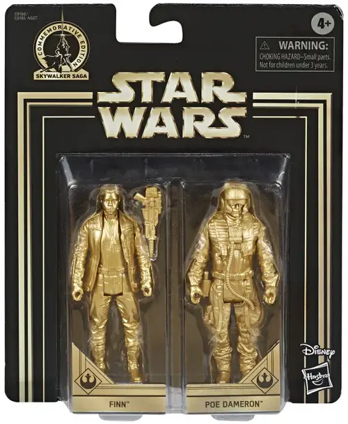 Star Wars The Force Awakens Skywalker Saga Finn & Poe Dameron Action Figure 2-Pack [Gold Figures]