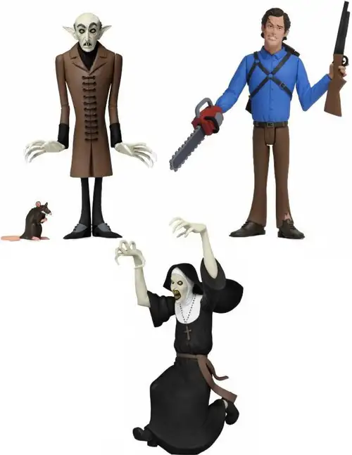 NECA Toony Terrors Series 3 Ash, The Nun & Count Orlok Set of 3 Action Figures