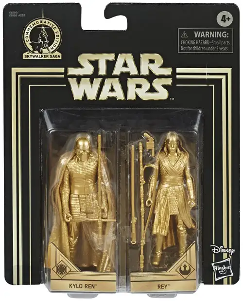 Star Wars The Last Jedi Skywalker Saga Kylo Ren & Rey Action Figure 2-Pack [Gold Figures]