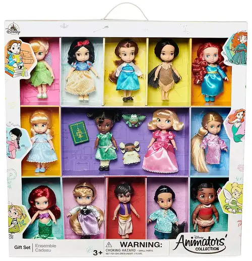 Disney 2019 Animators Collection Exclusive 14-Piece Mini Doll Gift Set
