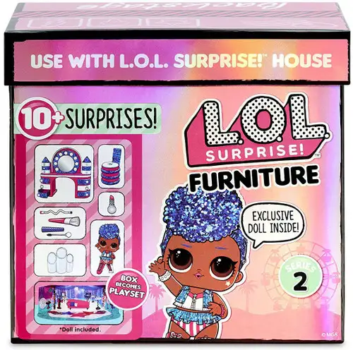 LOL Surprise Furniture Series 2 Backstage & Independent Queen Doll & Play Set Pack