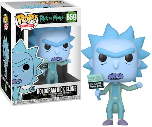 Funko Rick & Morty Pop! Animation Hologram Rick Clone Vinyl Figure #659