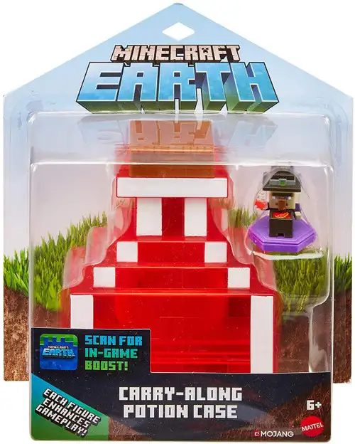 Minecraft Earth Boost Minis Carry Along Potion with Potion-Brewing Witch Collector Case [Red / Orange]