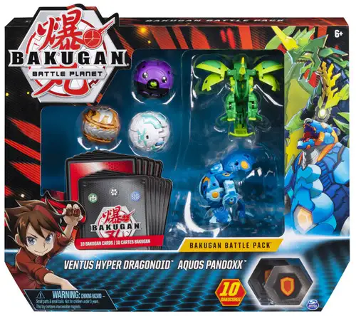 Bakugan Battle Planet Battle Brawlers Ventus Hyper Dragonoid & Aquos Pandoxx 5-Figure Battle Pack
