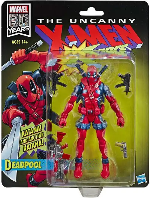 X-Men Marvel Legends Vintage Deadpool Action Figure [X-Force, 80th Anniversary]