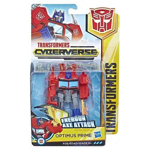 Transformers Cyberverse Optimus Prime Warrior Action Figure [Energon Axe Attack]