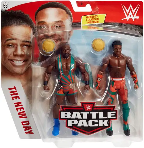 WWE Wrestling Battle Pack Series 63 Big E & Xavier Woods Action Figure 2-Pack [New Day]