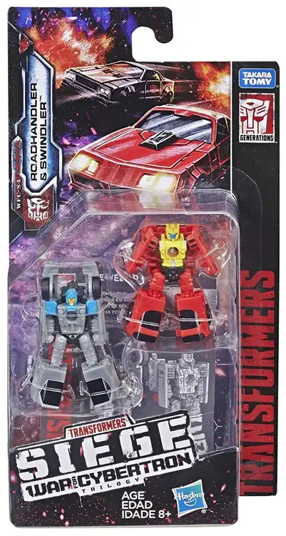 Transformers Generations Siege: War for Cybertron Roadhandler & Swindler Micromaster Action Figure 2-Pack WFC-S4 [Autobot Race Car Patrol]