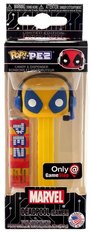 Funko Marvel POP! PEZ Deadpool Exclusive Candy Dispenser [Gamer, Yellow & Blue]