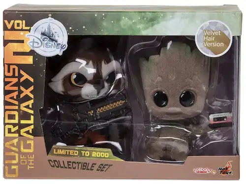 Disney Marvel Guardians of the Galaxy Vol. 2 Rocket & Groot Exclusive Bobble Head 2-Pack [Velvet Hair Version]