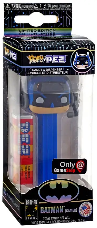 Funko DC Batman 80th POP! PEZ Batman Exclusive Candy Dispenser [Gamer, Blue]