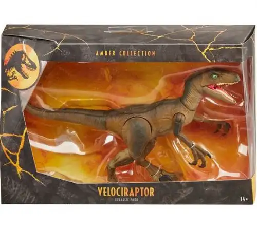 Jurassic Park Amber Collection Velociraptor Action Figure