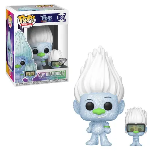 Funko Dreamworks Trolls World Tour POP! Movies Guy Diamond with Tiny Vinyl Figure #882