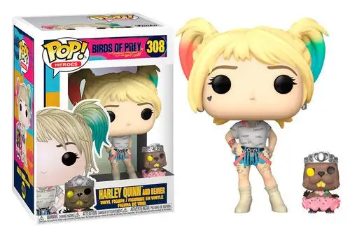Funko DC Birds of Prey POP! Heroes Harley Quinn with Beaver Vinyl Figure & Buddy #308