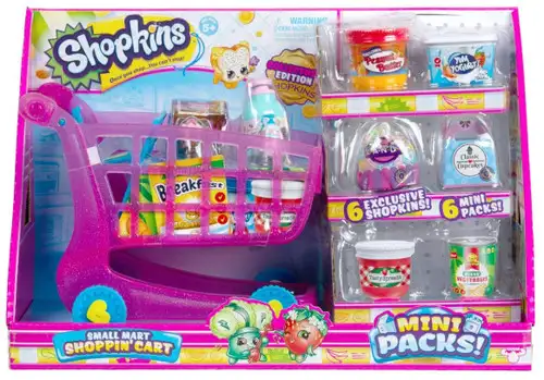 Shopkins Small Mart Season 10 Mini Packs! Shoppin' Cart Playset