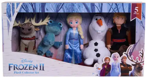 Frozen 2 Elsa, Kristoff, Olaf, Sven & Bruni 10-Inch Plush 5-Pack
