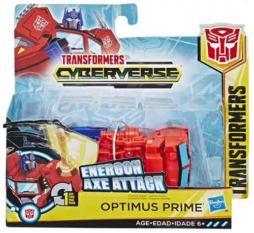 Transformers Cyberverse 1 Step Changer Optimus Prime 4.25" Action Figure [Energon Axe Attack]