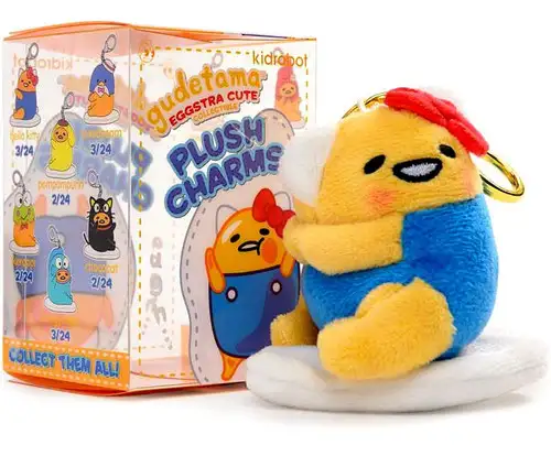 Sanrio Gudetama Plush Charms Eggstra Cute 3.5-Inch Mystery Pack [1 RANDOM Figure]