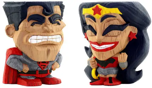DC Teekeez Superman & Wonderwoman Exclusive 2.75-Inch Collectible Figure 2-Pack [Red Son]