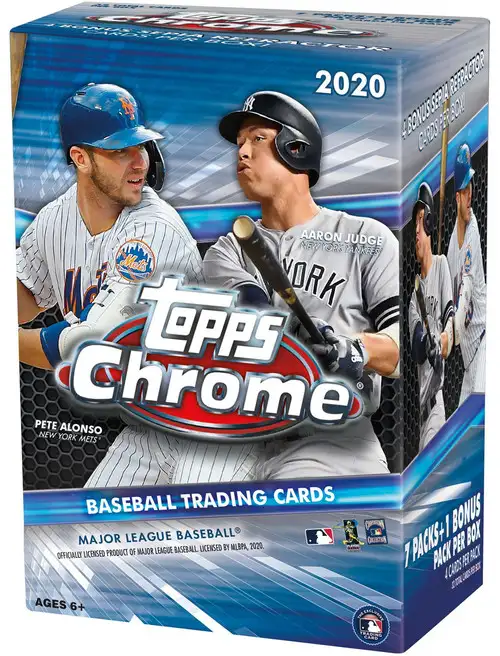 MLB Topps 2020 Chrome Baseball Trading Card BLASTER Box [7 Packs + 1 Bonus Pack]