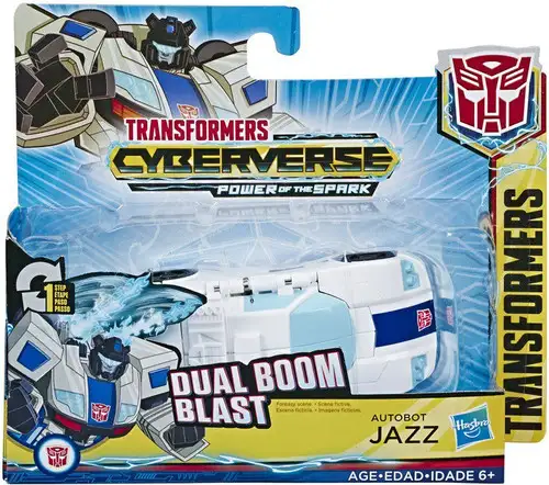 Transformers Cyberverse Power of the Spark 1 Step Changer Jazz 4.25" Action Figure [Dual Boom Blast]