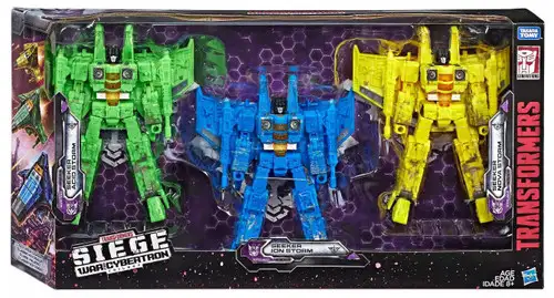 Transformers Generations Siege: War for Cybertron Seeker Acid Storm, Seeker Ion Storm & Seeker Nova Storm Exclusive Voyager Action Figure 3-Pack