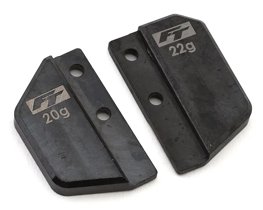 Team Associated RC10TC8 Factory Team Front & Rear Steel Battery Weights Set (20g/22g)