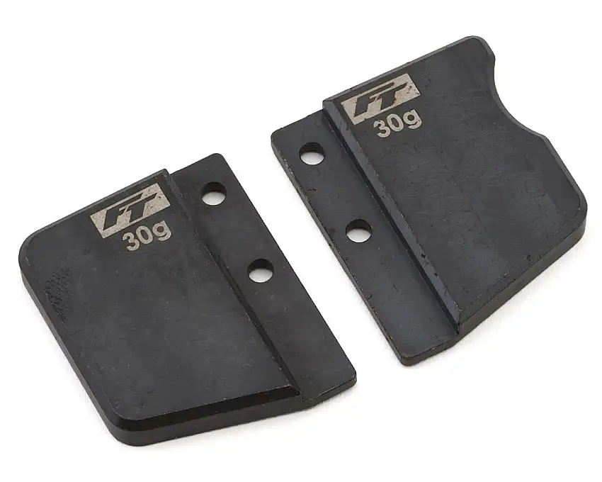 Team Associated RC10TC8 Factory Team Front & Rear Steel Battery Weights Set (30g/30g)