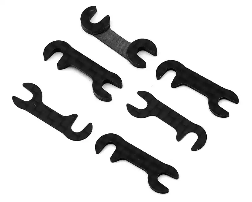 Team Associated RC10TC8 Factory Team Carbon Fiber Roll-Center Spacers (6)