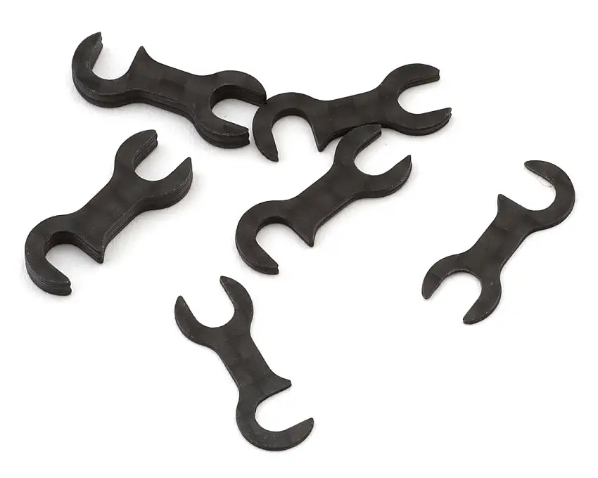 Team Associated RC10TC8 Factory Team Carbon Fiber Steering Block Mount Shims (6)