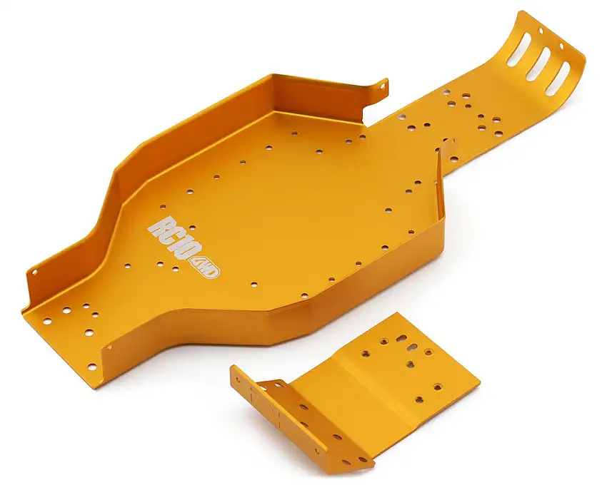 Team Associated RC10 4WD Chassis & Nose Plate (Gold)