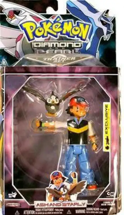 Pokemon Diamond & Pearl Trainer Sets Ash & Starly Exclusive Action Figure Set [Damaged Package]
