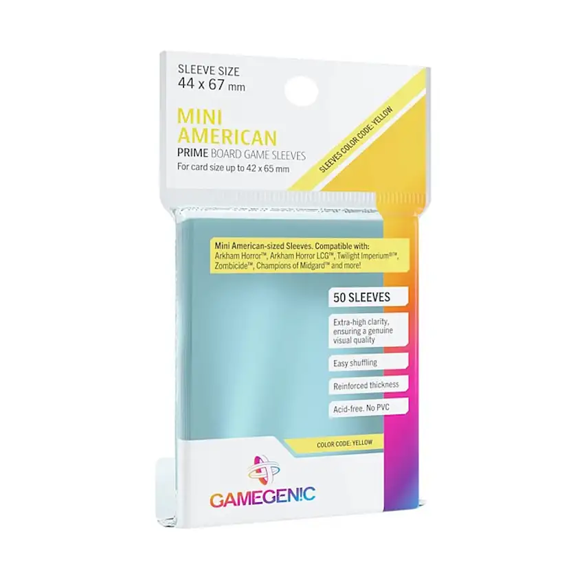 Prime Sleeves - 44 x 67mm Mini American (10 Packs of 50)