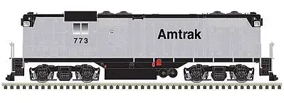 Atlas Model Railroad 10002924 HO Scale EMD GP7 No Dynamic Brakes - LokSound & DCC - Master Gold -- AMTrak 773 (silver, black)