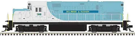 Atlas Model Railroad 10002950 HO Scale Alco C420 Phase 2B Low-Nose, Dynamic Brakes - Standard DC - Master Silver -- Delaware & Hudson 401 (Restenciled ex-L&HR, blue, white)