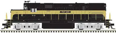 Atlas Model Railroad 10002953 HO Scale Alco C420 Phase 2B Low-Nose, Dynamic Brakes - Standard DC - Master Silver -- Monon 504 (black, gold)
