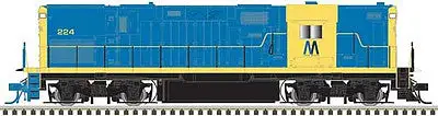 Atlas Model Railroad 10002958 HO Scale Alco C420 Phase 2B High-Nose, No Dynamic Brakes - Standard DC - Master Silve -- Long Island 228 (As-Delivered, blue, yellow)