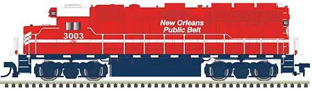 Atlas Model Railroad 10003248 HO Scale EMD GP40 Low Nose - LokSound and DCC - Master(R) Gold -- New Orleans Public Belt 3003 (orange, black)