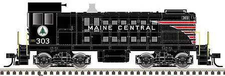 Atlas Model Railroad 10003390 HO Scale Alco S2 - Standard DC - Master(R) Silver -- Maine Central 302 (black, red, white)