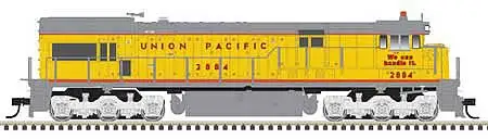 Atlas Model Railroad 10003554 HO Scale GE U30C Low Nose - Standard DC - Master(R) Silver -- Union Pacific 2881 (As Delivered, yellow, gray, red)